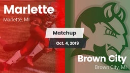 Matchup: Marlette  vs. Brown City  2019
