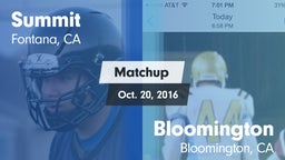 Matchup: Summit  vs. Bloomington  2016