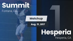 Matchup: Summit  vs. Hesperia  2017
