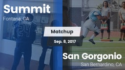 Matchup: Summit  vs. San Gorgonio  2017