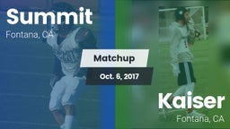 Matchup: Summit  vs. Kaiser  2017