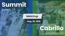 Matchup: Summit  vs. Cabrillo  2019