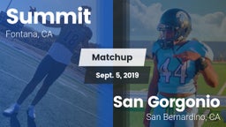 Matchup: Summit  vs. San Gorgonio  2019