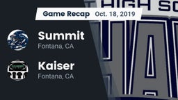 Recap: Summit  vs. Kaiser  2019