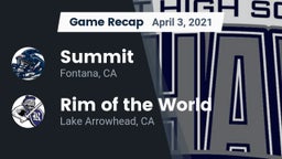 Recap: Summit  vs. Rim of the World  2021