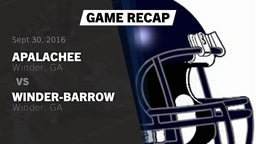 Recap: Apalachee  vs. Winder-Barrow  2016