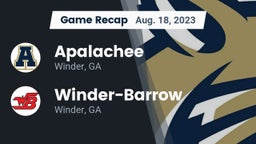 Recap: Apalachee  vs. Winder-Barrow  2023