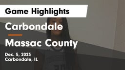 Carbondale  vs Massac County  Game Highlights - Dec. 5, 2023