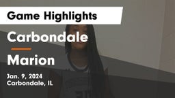 Carbondale  vs Marion  Game Highlights - Jan. 9, 2024