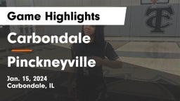 Carbondale  vs Pinckneyville  Game Highlights - Jan. 15, 2024