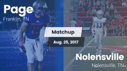 Matchup: Page  vs. Nolensville  2017