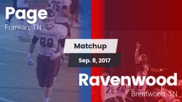 Matchup: Page  vs. Ravenwood  2017