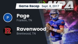 Recap: Page  vs. Ravenwood  2017