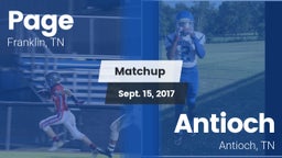 Matchup: Page  vs. Antioch  2017