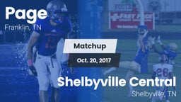 Matchup: Page  vs. Shelbyville Central  2017