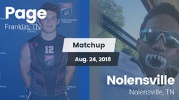 Matchup: Page  vs. Nolensville  2018