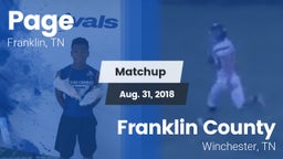 Matchup: Page  vs. Franklin County  2018
