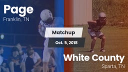 Matchup: Page  vs. White County  2018