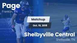 Matchup: Page  vs. Shelbyville Central  2018
