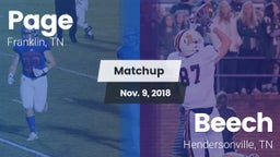 Matchup: Page  vs. Beech  2018