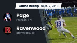 Recap: Page  vs. Ravenwood  2018