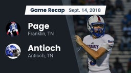 Recap: Page  vs. Antioch  2018