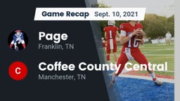 Recap: Page  vs. Coffee County Central  2021