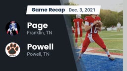 Recap: Page  vs. Powell  2021