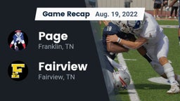 Recap: Page  vs. Fairview  2022