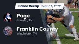 Recap: Page  vs. Franklin County  2022