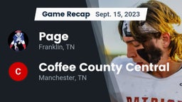 Recap: Page  vs. Coffee County Central  2023