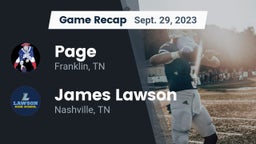 Recap: Page  vs. James Lawson  2023