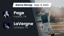 Recap: Page  vs. LaVergne  2023