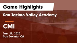 San Jacinto Valley Academy  vs CMI Game Highlights - Jan. 28, 2020