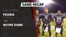 Recap: Peoria  vs. Notre Dame  2016