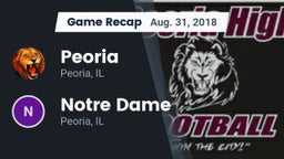 Recap: Peoria  vs. Notre Dame  2018
