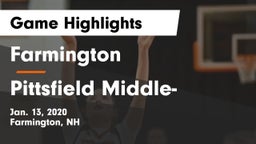 Farmington  vs Pittsfield Middle- Game Highlights - Jan. 13, 2020