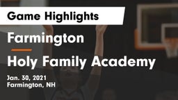 Farmington  vs Holy Family Academy Game Highlights - Jan. 30, 2021
