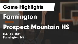 Farmington  vs Prospect Mountain HS Game Highlights - Feb. 25, 2021