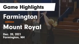 Farmington  vs Mount Royal Game Highlights - Dec. 20, 2021