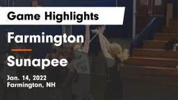 Farmington  vs Sunapee Game Highlights - Jan. 14, 2022