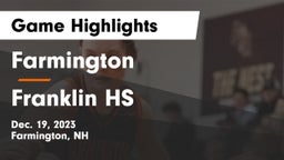 Farmington  vs Franklin HS Game Highlights - Dec. 19, 2023