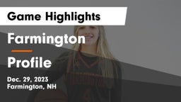 Farmington  vs Profile Game Highlights - Dec. 29, 2023