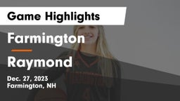 Farmington  vs Raymond Game Highlights - Dec. 27, 2023