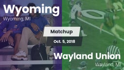 Matchup: Wyoming High vs. Wayland Union  2018