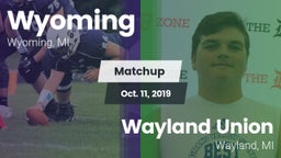 Matchup: Wyoming High vs. Wayland Union  2019