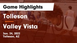 Tolleson  vs Valley Vista  Game Highlights - Jan. 24, 2022