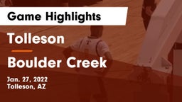 Tolleson  vs Boulder Creek  Game Highlights - Jan. 27, 2022