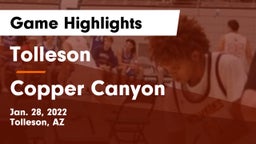 Tolleson  vs Copper Canyon  Game Highlights - Jan. 28, 2022