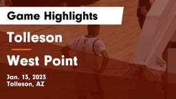 Tolleson  vs West Point  Game Highlights - Jan. 13, 2023